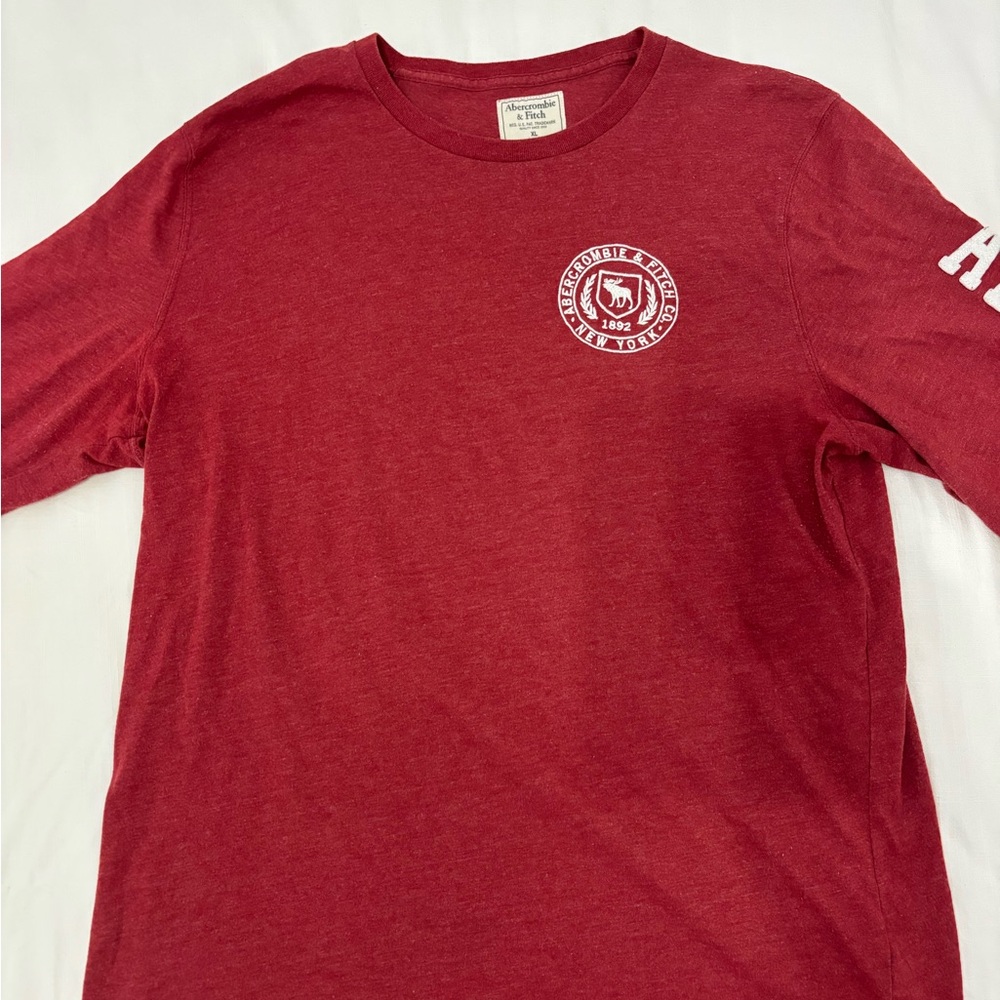 Abercrombie & Fitch Maroon Long Sleeve Tee